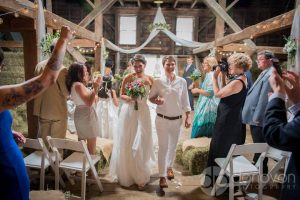 wedding in barn